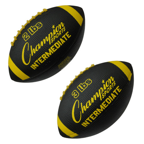 2 and 3 lb weighted footballs