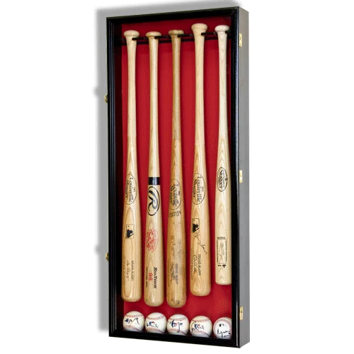 5 Baseball / Bat display Case