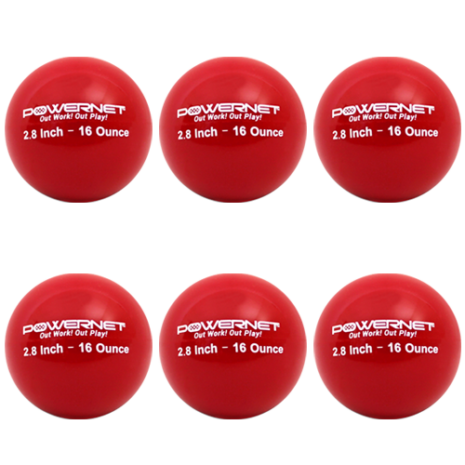 PowerNet 2.8" Weighted Balls - 16 Oz Red