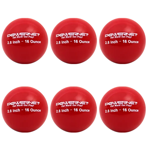 PowerNet 2.8" Weighted Balls - 16 Oz Red