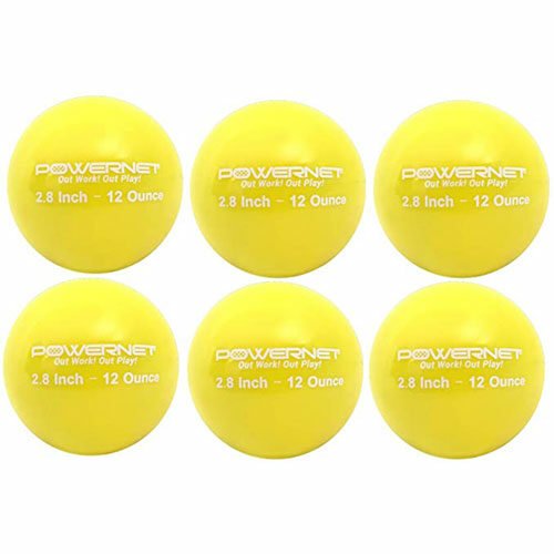 PowerNet 2.8" Weighted Balls - 2.8" 12 Oz Yellow 6 pack