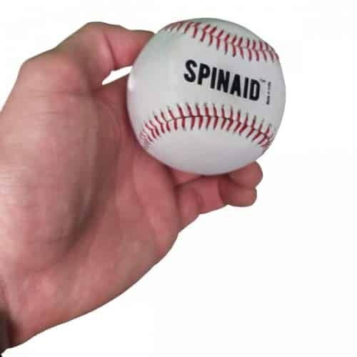Spinaid ball held in hand