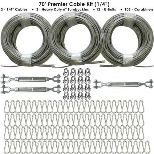 70' Premier Cable Kit for Batting Cages