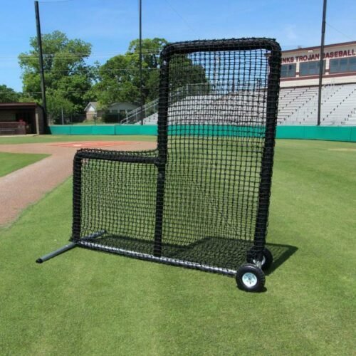 7' x 7' #84 L Net and Premier Frame with Wheels - With Padding