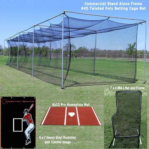 Commercial Stand Alone Batting Cage Bundle