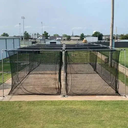 2" Commercial Stand Alone Double Wide Batting Cage Frames