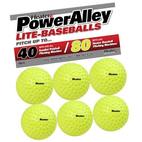 PowerAlley 80 Sandlot 40 MPH Lite Baseballs 6 Pack