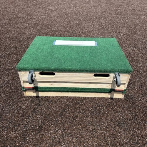 6 Inch Tall Extra Wide Portable Pitching Mound Wheels Bottom